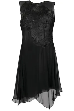 Alberta Ferretti Floral-embroidered shift blouse