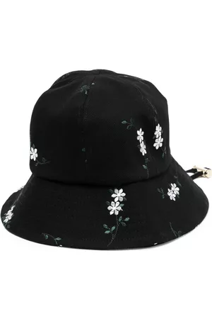 Erdem Floral-embroidered cotton bucket hat