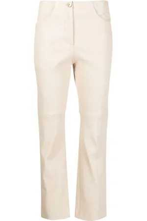 Brunello Cucinelli Cropped leather trousers
