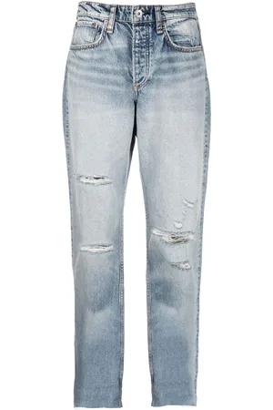 RAG&BONE Cropped-leg distressed jeans