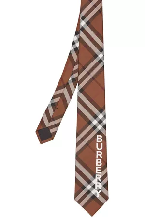 Burberry Men Bow Ties - Logo-print checked tie