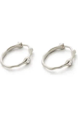 Monica Vinader Siren Diamond small hoop earrings
