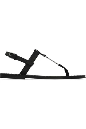 Saint Laurent Cassandra logo-plaque sandals