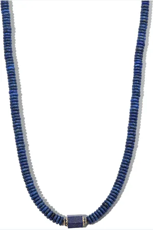 LUIS MORAIS 14kt yellow beaded lapis lazuli choker necklace