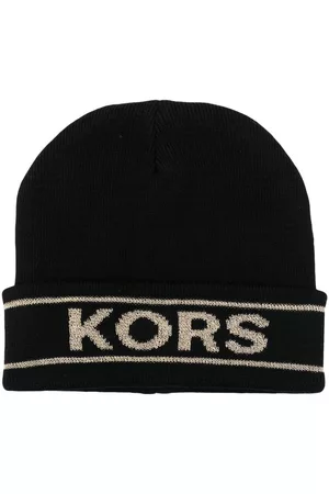 Michael Kors Girls Beanies - Logo embroidered beanie hat