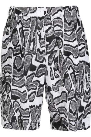 Edward Crutchley Abstract-pattern silk shorts