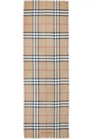 Burberry Scarves - Exaggerated Check-print fine knit scarf