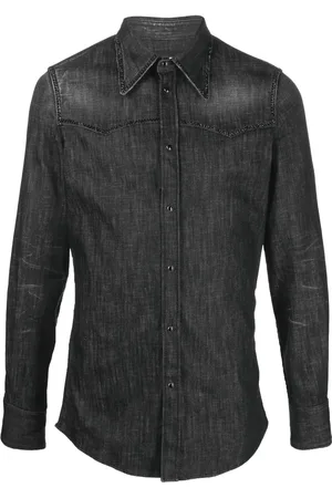 Dsquared2 Pointed-collar denim shirt