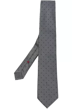 Brunello Cucinelli Men Bow Ties - Embroidered polka-dot pattern tie