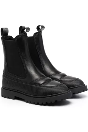 HUGO BOSS Ankle Boots - Padded-panelled leather ankle boots
