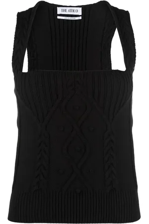 The Attico Sofia knitted sleeveless top