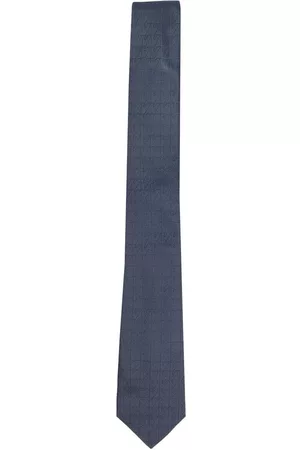 Emporio Armani TEEN monogram-print silk tie