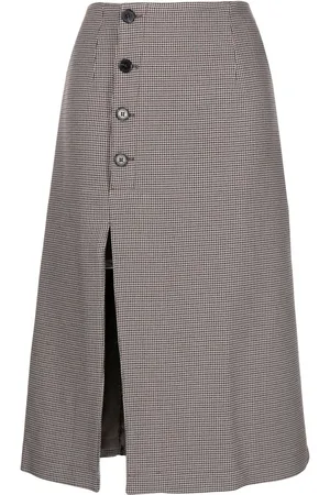 Rokh Button-front midi skirt