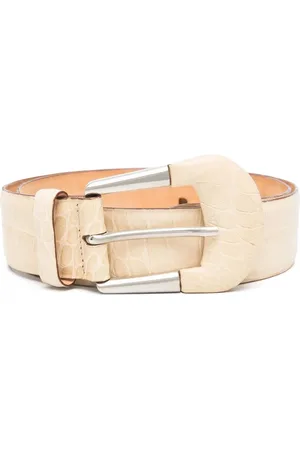 Giorgio Armani 2000s snakeskin-effect buckled belt