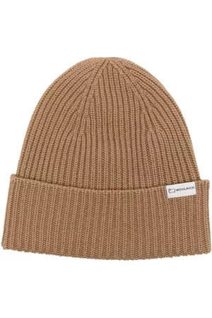 Woolrich Logo-tag ribbed beanie