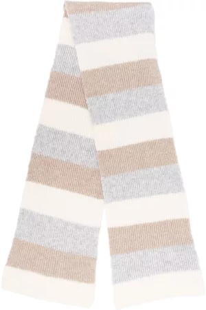 ELEVENTY Striped ribbed-knit scarf