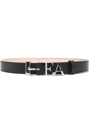 Emporio Armani Logo-buckle leather belt