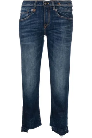 R13 High-rise cropped jeans