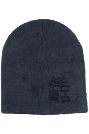 Etro Logo-embroidered brushed knitted hat