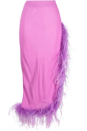 GIUSEPPE DI MORABITO Feather-detail midi skirt
