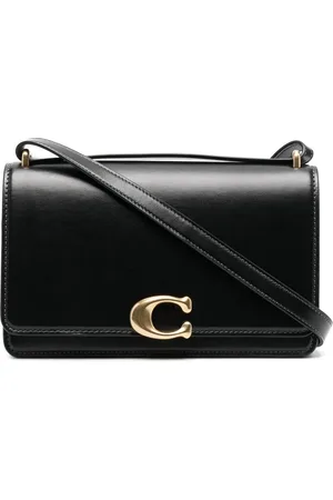 Coach Logo-plaque leather shoulder bag