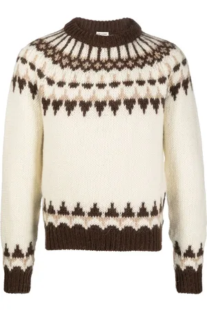 Saint Laurent Fair isle-style knitted jumper
