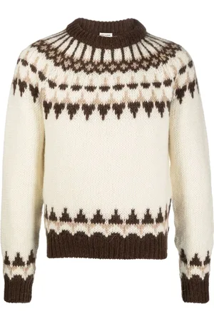 Saint Laurent Fair isle-style knitted sweater