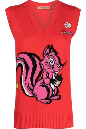 CORMIO Squirrel-print knit vest
