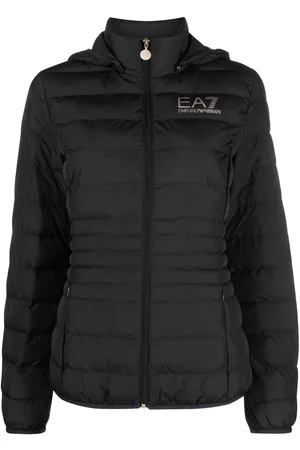 EA7 Logo-print puffer jacket