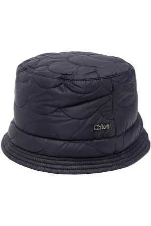 Chloé Kids Girls Hats - Logo-plaque padded bucket hat