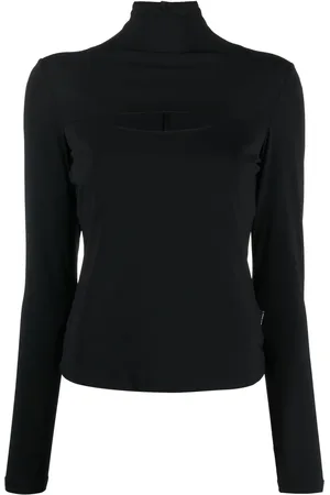 VERSACE 2000s cut-out long-sleeve top