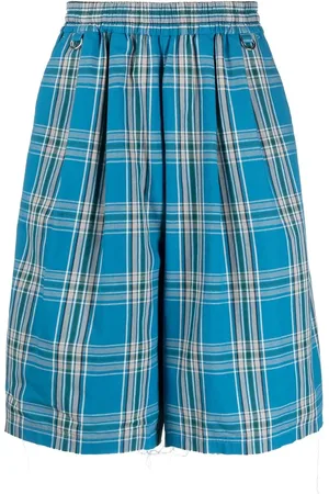FACETASM Tartan knee-length shorts