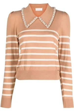 Liu Jo Striped polo jumper