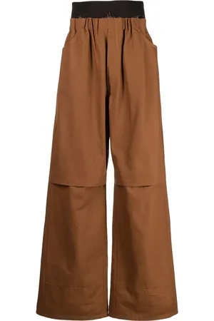 RAF SIMONS Gathered-waist wide-leg trousers