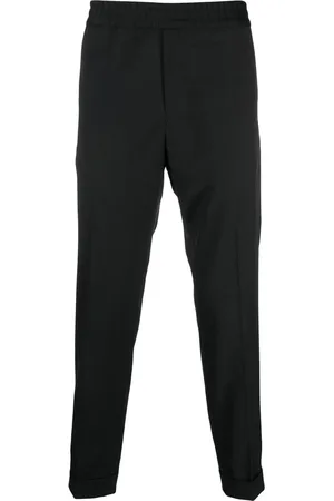Filippa K Terry pressed-crease slim-cut trousers