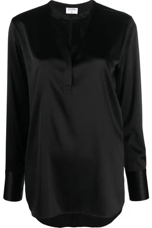 Filippa K Keyhole-collar silk blouse