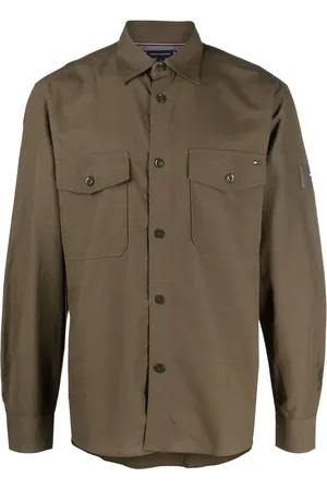 Tommy Hilfiger Logo-patch button-up shirt