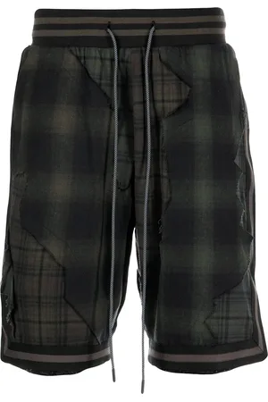 MOSTLY HEARD RARELY SEEN Plaid drawstring basketball shorts
