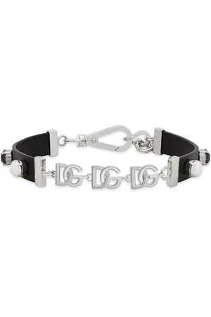 Dolce & Gabbana Logo-charm leather choker