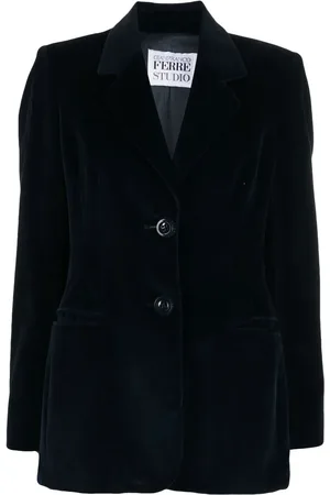 Gianfranco Ferré 1990s notch lapels velvet blazer