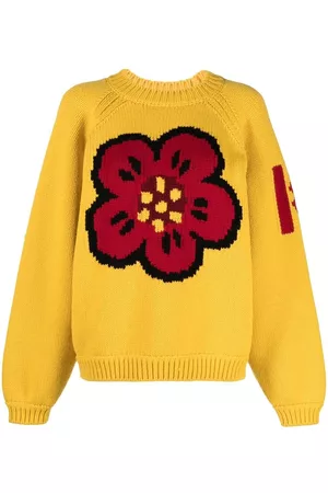 Kenzo Floral-print wide-sleeved jumper