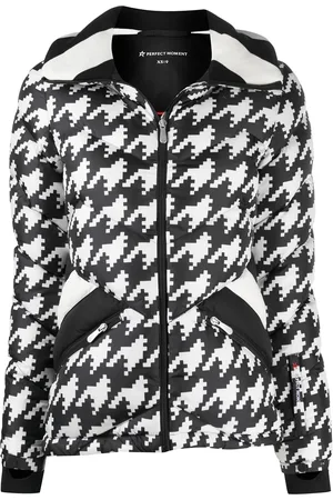 Perfect Moment Padded chevron jacket with houndstooth print