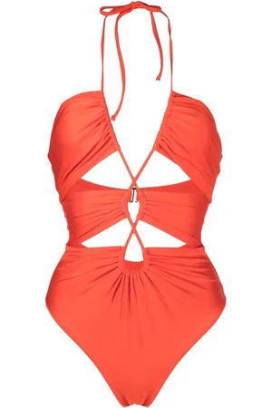 Noire Swimwear Cut-out plunging V-neck swimsuit