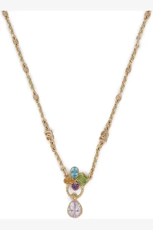 Dolce & Gabbana 18kt yellow Rainbow gemstone pendant necklace