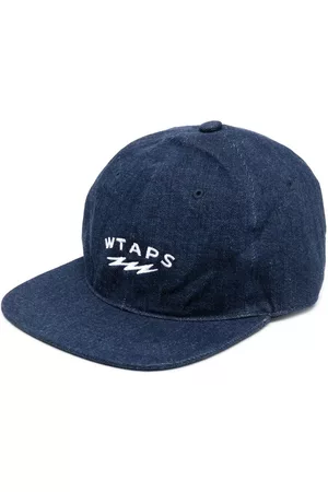 WTAPS Caps - Embroidered-logo denim cap