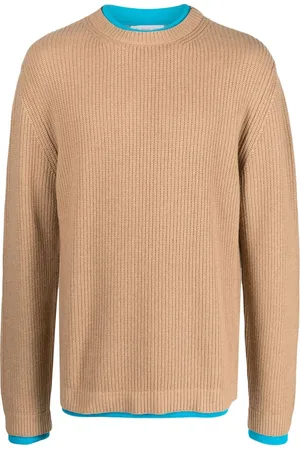 Manuel Ritz Contrast-trimmed crew-neck jumper
