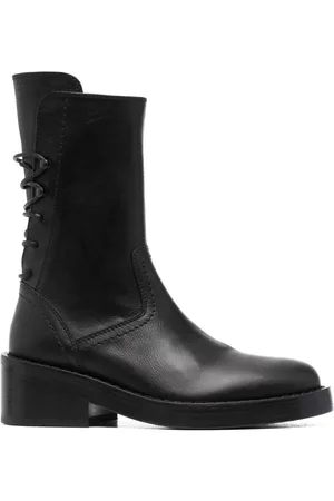 ANN DEMEULEMEESTER Women Boots - 50mm leather low-block boots