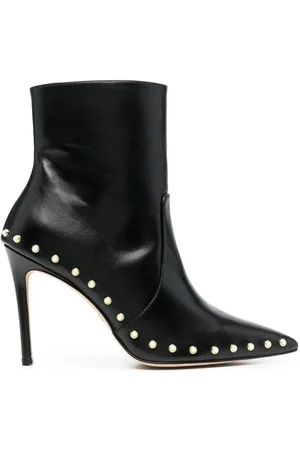 Stuart Weitzman Pearl-detail 110mm leather boots