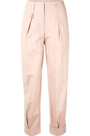 LORENA ANTONIAZZI Tapered turn-up trousers