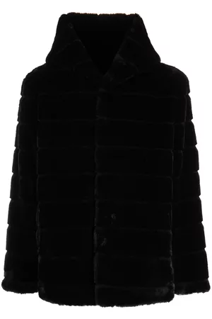Apparis Band-collar faux-fur coat
